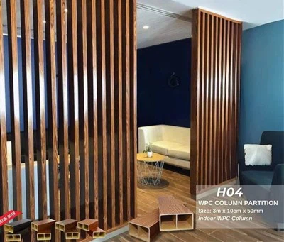 Composite Hollow Wpc Timber Tube For Interior Wall Living
